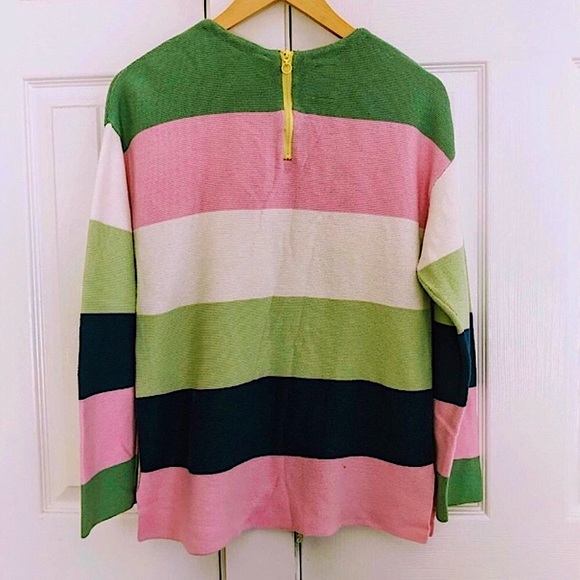 🆕🔥ZARA GORGEOUS COLOR BLOCK LIGHT WEIGHT LONGSLEEVE SWEATER PRETTY COLORS!NWOT - Picture 2 of 4